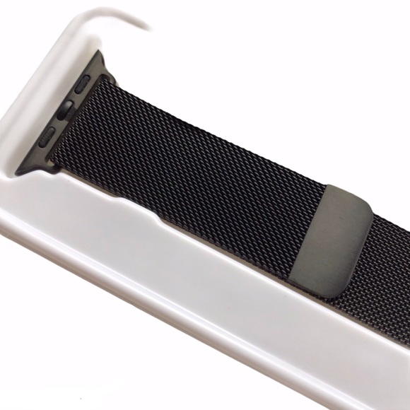 NEW Black Stainless Steel Milanese Loop Band Apple Watch 44/45/49 mm - Picture 5 of 7